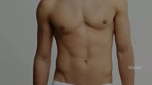 mid body shot of a man's muscular body